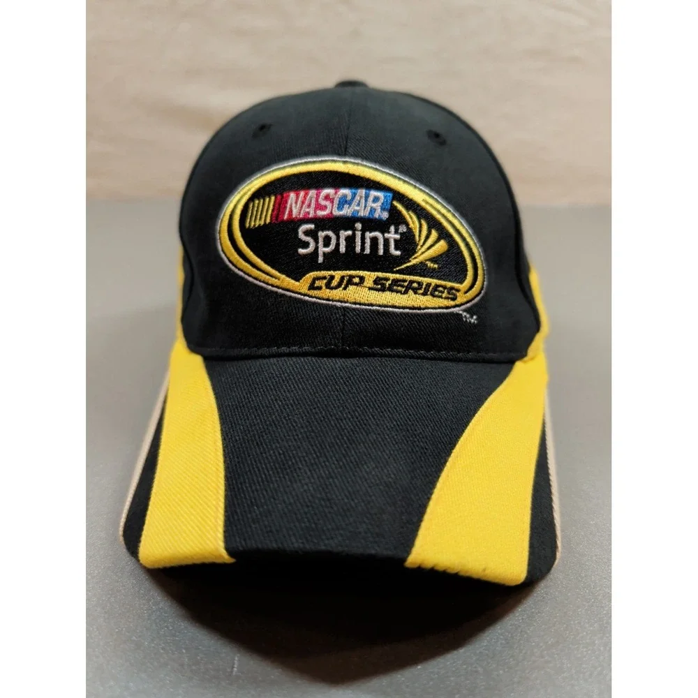 NASCAR Sprint Cup Series 2008 Racing Hat Black Yellow Embroidered Adjustable Cap